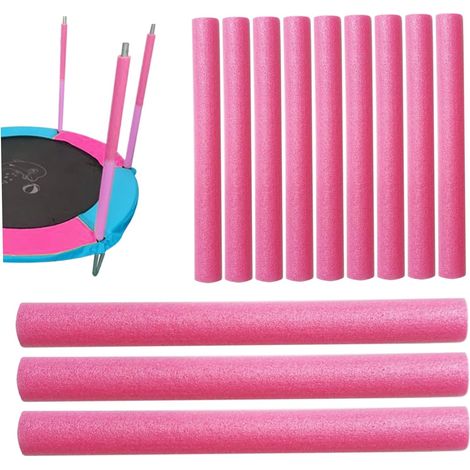 Confezione da 12 coperture protettive per barre del trampolino - 40 cm - Rosa (1/5)