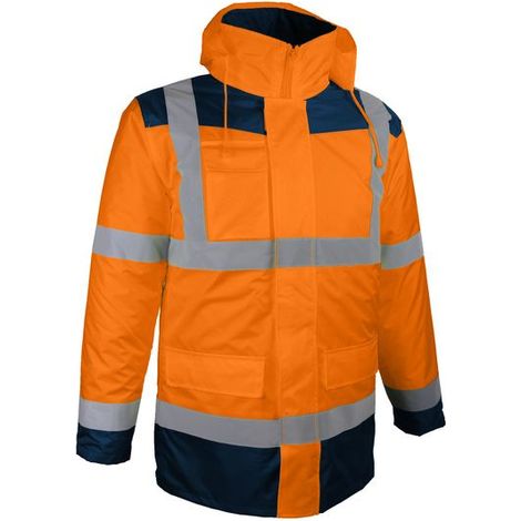 Parka 4-en-1 Orange Fluo Marine Polyvalence Et Haute Visibilité - Générique (1/5)