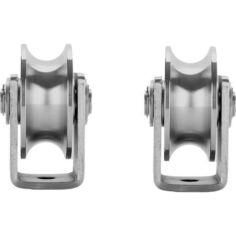 Rouleau De Guidage - Acier Inoxydable - Pour Cordes 15mm - Usage Extérieur Et Intérieur - Lot De 2 (1/5)