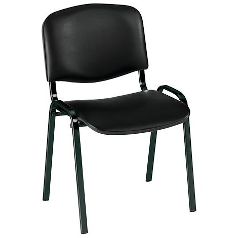 Chaise Conférence vinyle pieds noir - Maxiburo