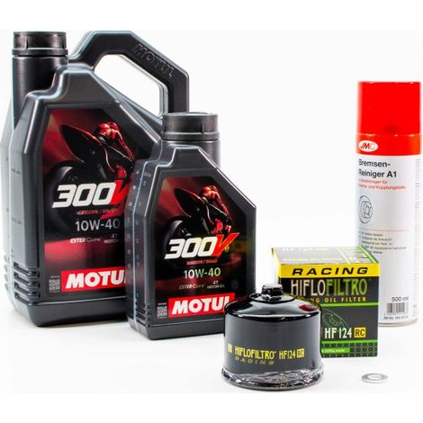 Kit Entretien Vidange pour KAWASAKI Z H2 de 2020 à 2025 - MOTUL 300V ROAD RACING 10W40 5L