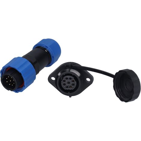 Connecteur étanche à bride SP16 pour l'aviation, prise et fiche IP68 mâle et femelle, connecteur étanche à bride 9 broches (250 V 5 A) (1/5)