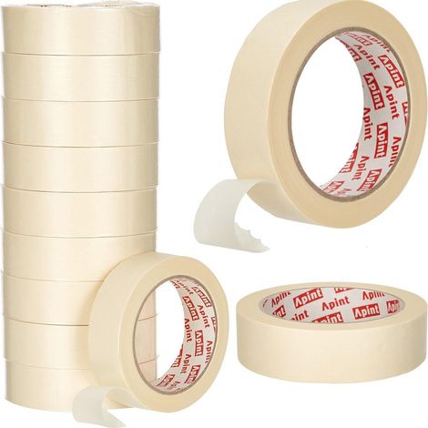 TrAdE Shop Traesio - Nastro Carta Gommata Professionale 12 Rotoli 25x50 Mt Per Mascherature Pittura -