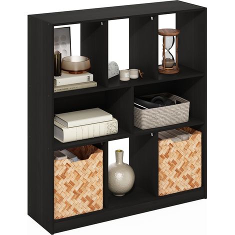 Étagère, Bibliothèque À 8 Cubes, Étagère De Rangement Horizontale, 10,9 X 35,4 X 39,4 Cm, pour Salon, Chambre, Bureau, Couleur Expresso (1/5)