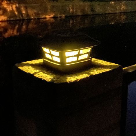 Lampes solaires pour poteaux, 2 modes d'éclairage, LED, pour terrasse, clôture, poteaux en bois, décoration de jardin-AquaForge (1/5)