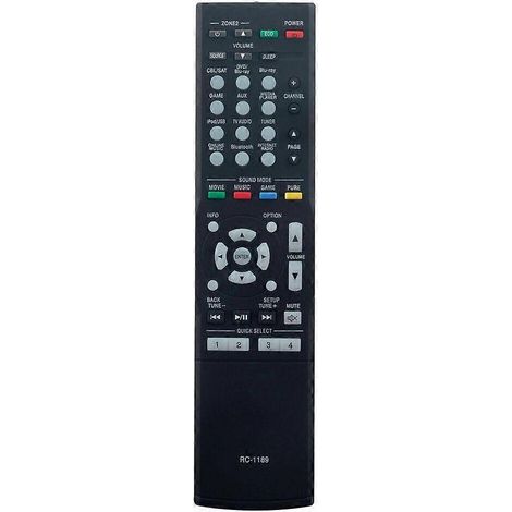 Nouvelle télécommande RC-1189 pour amplificateur audio-vidéo Denon (compatible avec les modèles RC-1168, RC-1196 et RC-1192, notamment l'AV-S700W). (1/4)