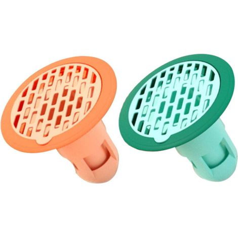 Juego de 2 tapones de plástico para desagües, aptos para desagües de baño y cocina, con tapa en forma de caramelo.