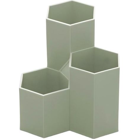 Caja de almacenamiento para escritorio - plástico - dimensiones: 11,2 x 11,2 x 11,2 cm (1/5)