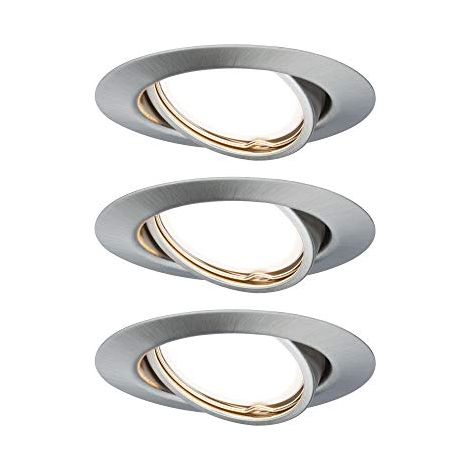 Paulmann 93420 Base Lampada da incasso Kit da 3 LED (monocolore) GU10 15 W Acciaio inox (spazzolato) (1/4)