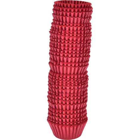 500 caissettes en papier pour mini-chocolats, cupcakes et muffins rouges (1/5)