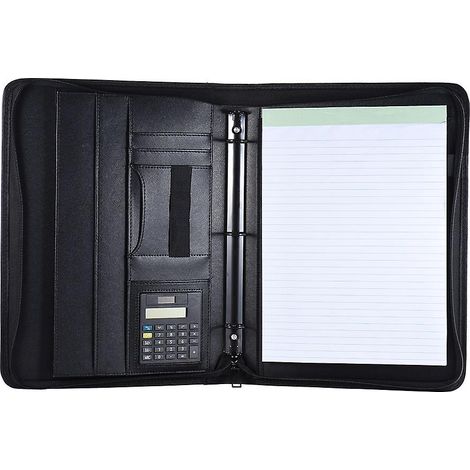 Multifunktionale professionelle Business-Portfolio-Mappe, Dokumentenmappe, Organizer A4, PU-Leder