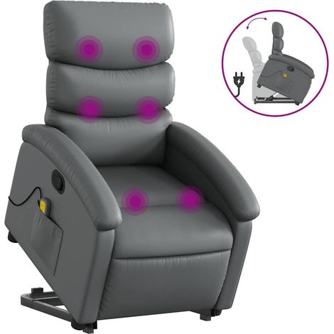 Maison Exclusive - Sillón reclinable de masaje de pie cuero artif