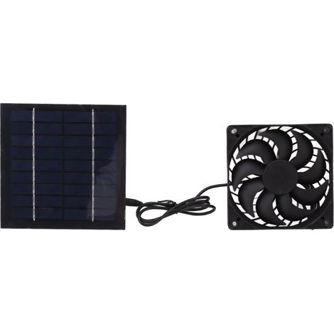 Kit de ventilateur solaire 10 W pour petites serres, niches pour chiens, abris de jardin - Ventilation (1/5)