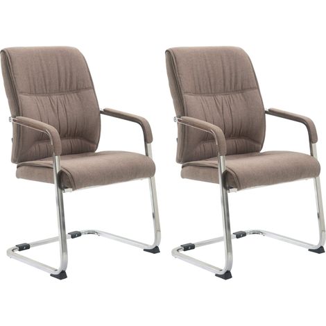 2er Set Freischwinger XXL Anubis Stoff taupe (1/5)