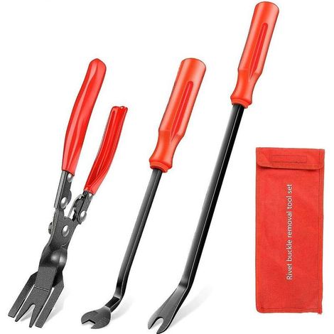Lot de 3 pinces à clip et extracteur de fixation – Kit de réparation combiné pour rembourrage automatique (1/5)