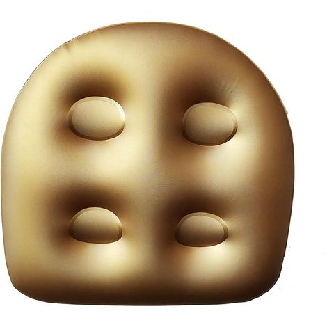 1 siège rehausseur pour spa et jacuzzi gonflable, tapis de massage relaxant avec ventouses, support dorsal doux pour adultes, personnes âgées, enfants à la maison, spa et repos (doré) (1/4)