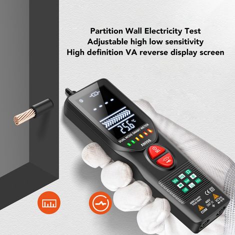 Multimètre intelligent double mode, testeur inductif sans contact, voltmètre haute précision, détection multifonction de circuits, localisation de coupure (livré sans pile). (1/5)