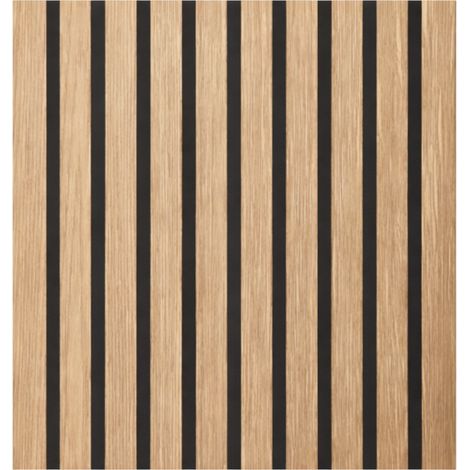 Pannello murale acustico a doghe effetto rovere fonoassorbente set 12 pezzi 60x60 per casa e ufficio - Divina Home (1/5)