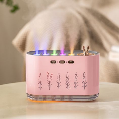 Humidificateur d'air rose cerise pour la maison, design silencieux, adapté aux chambres, diffuseur à cinq trous, fonctio (1/5)
