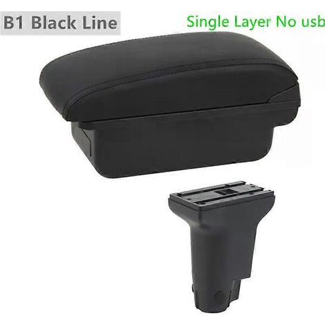 Boîte de rangement pour console centrale Fiat 500 avec port USB et LED. Accessoire d'accoudoir. (1/5)