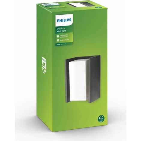 Applique Murale Exterieur LED, Luminaire Exterieur, Gris Anthracite, Résistant à l'eau IP44, Bridge pour éclairage de votre maison, jardin, patio et terrasse (1/5)