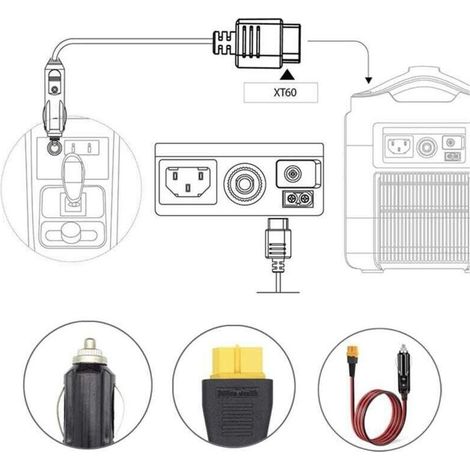 Zigarettenanzünder-auf-XT60-12V-24-Ladekabel für S2000 EB55, 757/767-Serie (1/5)