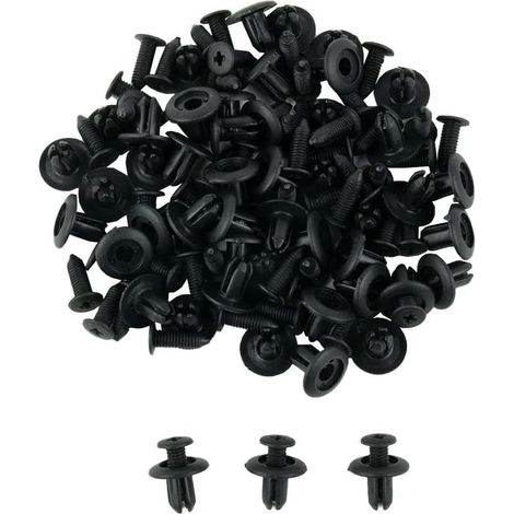 Auto 50 pezzi 8 mm vite di plastica paraurti parafango fermo foro di fissaggio auto interno porta pannello di rivestimento clip scheda rivetto ricambi auto