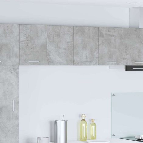 Hängeschrank mit Tür 2 pcs Betongrau und Weiß 60 x 31 x 40 cm