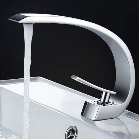YORKING Waschtischarmatur Bad Wasserfall Wasserkran Waschbecken Armatur Chrom für Bad und Küche (1/5)