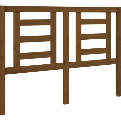 Maison Exclusive - Testiera per Letto ambra 126x4x100 cm in Legno Massello di Pino