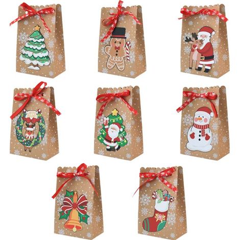 Coffrets cadeaux de Noël - Lot de 24 sachets de 11,8 x 7,5 x 18 cm - MOOKLIN (1/2)