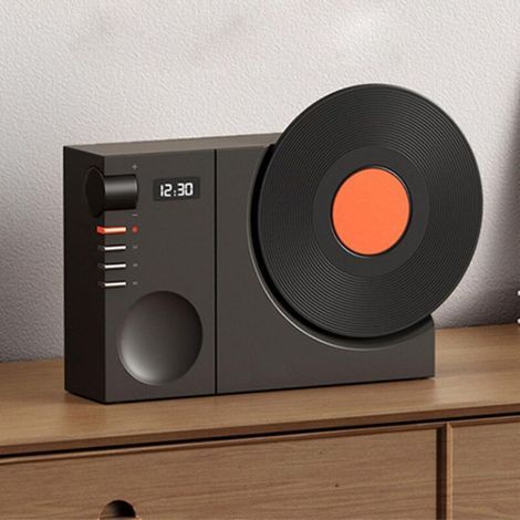 Altoparlante Bluetooth retrò, altoparlante Bluetooth a forma di fonografo vecchio stile, altoparlante grammofono classico, regalo carino e creativo, ideale per la decorazione di ufficio e casa. 22165c (1/4)