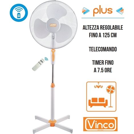 Ventilatore a piantana diam. 40cm con telecomando Vinco - Summertime 70704