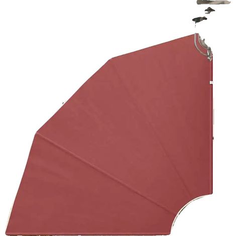 Toldo plegable, protección exterior, fácil instalación, color naranja. (1/2)