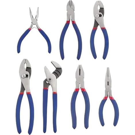 Jeu de pinces d'atelier, 7 pièces, pour atelier et bricolage (1/5)