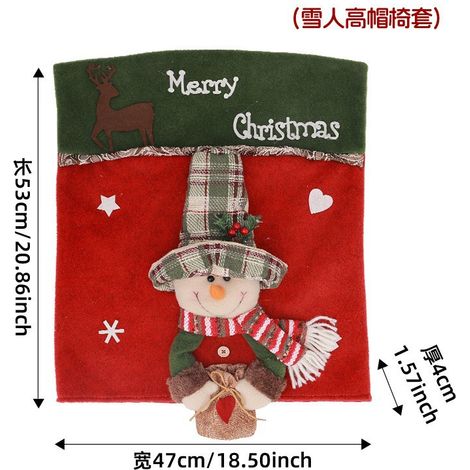 Décorations de Noël, housses de chaises avec chapeaux, housses de tabourets, housses de chaises en peluche, décoration intérieure européenne et américaine, mini foulards de Noël