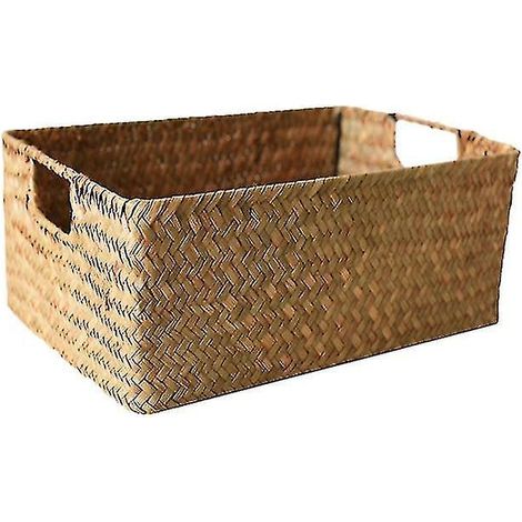 Handgeflochtener rechteckiger Aufbewahrungskorb aus Rattan, Obstkorb, Teekorb, Brotkorb, Picknickkorb, Kosmetikkorb [versandkostenfrei] (1/5)