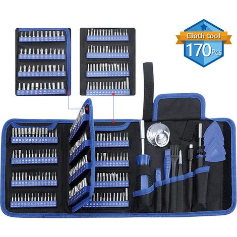 TRIO 170-in-1-Mini-Set, Präzisions-Schraubendreher-Set, Werkzeuge, kleine Box, Computer-Schraubendreher, Laptop, PC, Demontage, für MacBook, iPhone, Reparatur, Brille, Heimwerken, Uhr, Smartphone (1/5)