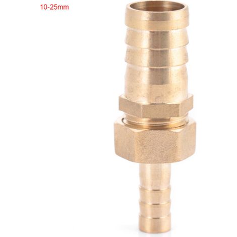 Raccord Réducteur en Laiton pour Tuyau d'Arrosage, Bouchon à Embout Barbelé (10mm à 25mm) (1/5)