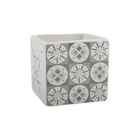 Porta Spazzolini in Ceramica Evora Spire Bianco Grigio