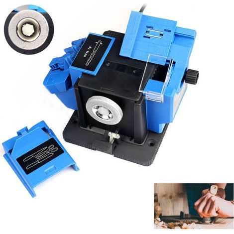 65W Electric Drill Bit Sharpener, Multifunctional Chisel Drill - Electric Sharpener for Kitchen Tools, Scissors, Drills - Portable and Durable (1/4)