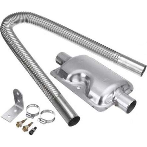Diesel Heater Auxiliary Air Exhaust System 600mm, 24mm Silencer Kit (1/4)