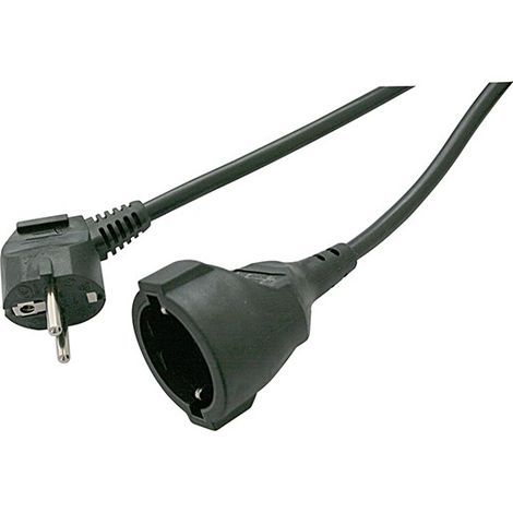RALLONGEUR CÂBLE NOIR 3G1.5 16A - 2 M