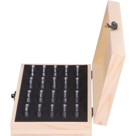 Boîte de collection en bois pour pièces de monnaie avec 20 compartiments - boîte de rangement pour protéger vos pièces de monnaie à la maison, au bureau ou au salon (1/5)