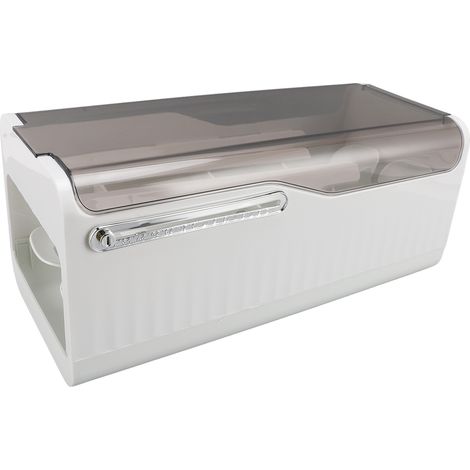 Boîte rangement œufs PP avec rouleau distributeur organisateur pour porte frigo 32x14,5x14 cm lot de 1 blanc (1/5)
