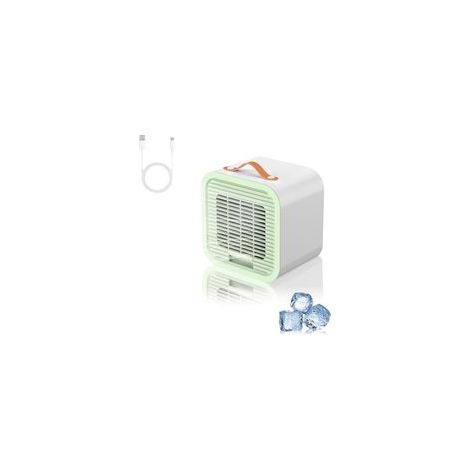 Tragbare Klimaanlage, leiser Mini-Luftkühler mit 3 Geschwindigkeitsstufen, USB-wiederaufladbarer Ventilator für Büro, Schlafzimmer, Camping und Outdoor-Aktivitäten (1/5)