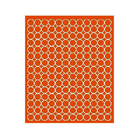 Adesivi circolari da 1,5 cm, 180 pezzi, arancione lucido