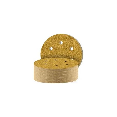 Discos abrasivos de 150 mm, 40 piezas, almohadillas de lijado redondas con 6 agujeros, grano 60, para lijar, pulir y eliminar óxido, para lijadoras orbitales aleatorias.