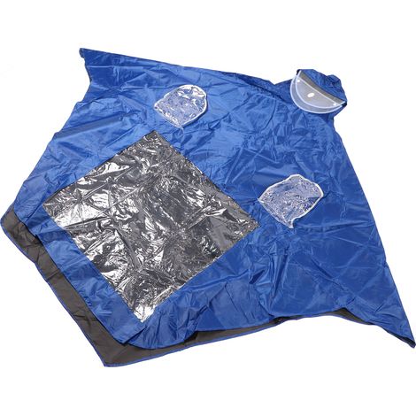 Imperméable bleu pour vélo électrique, en PVC Oxford haute densité imperméable, pour adulte, idéal par temps de pluie. (1/5)