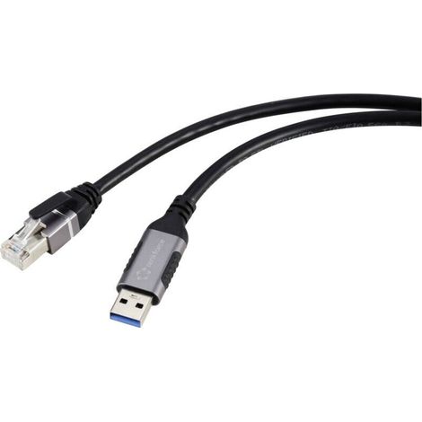USB, réseau informatique Câble adaptateur [1x USB 3.0 mâle type A - 1x RJ45 mâle] 3.00 m connecteur aluminium V546013 (1/4)